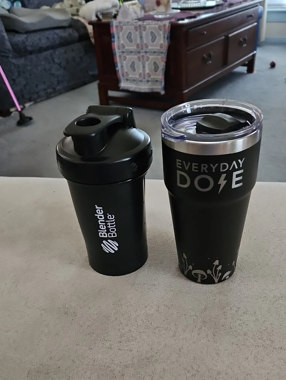 BlenderBottle Shaker & Everyday Dose Travel Tumbler Set - Black